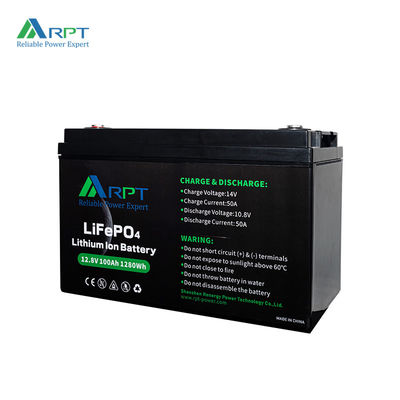 品質 1280Wh リチウムイオンRv バッテリー RPT 12V 100Ah LiFePO4 バッテリー 工場