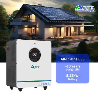 良い価格 RPT電池 6KW 太陽光インバーター 51.2V 100AH LiFePO4 リチウム電池 6KW 5.12KWh オールインワンホームエネルギー貯蔵システム オンライン